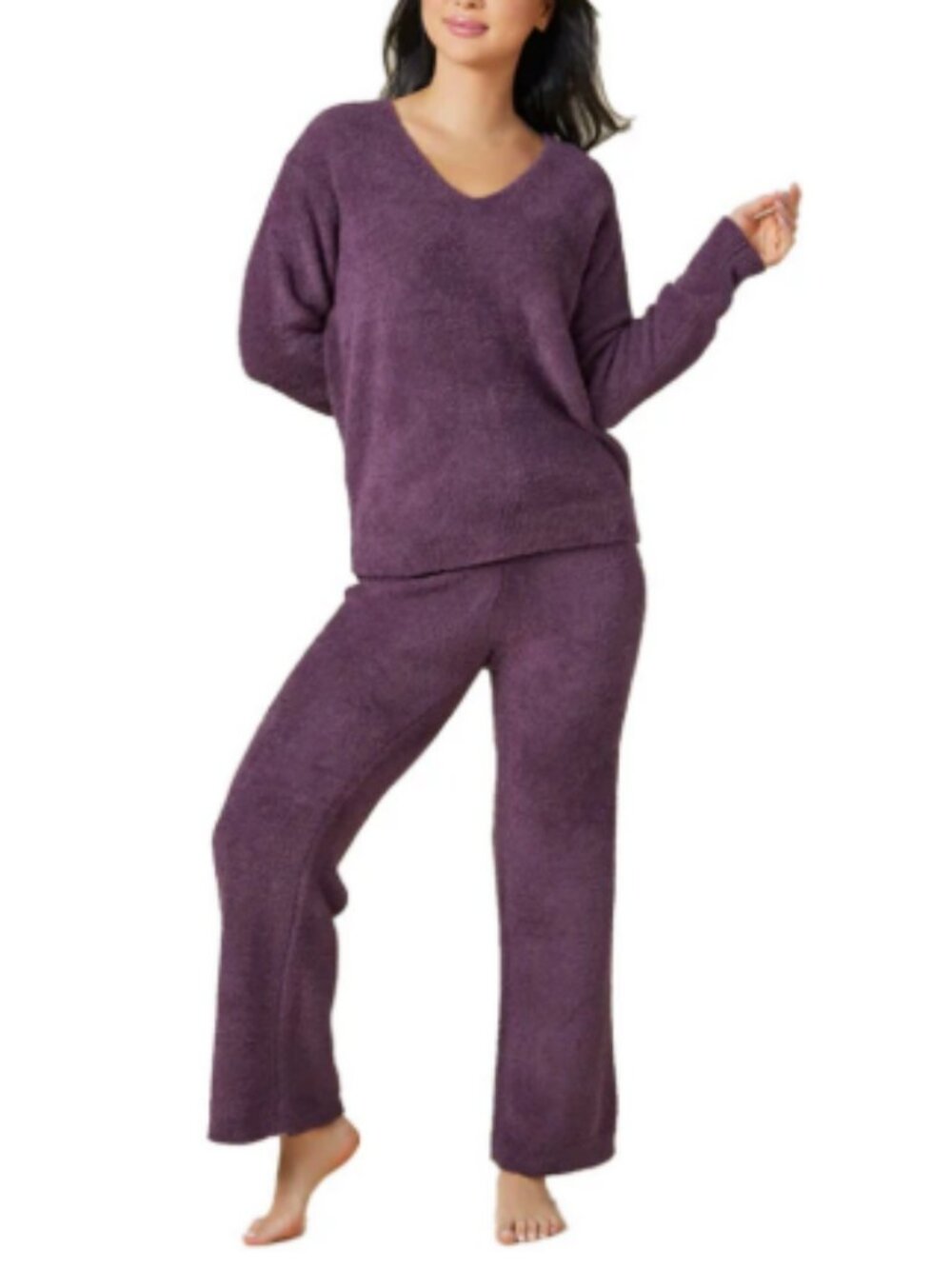 Softies Marshmallow Lounge Set in deep plum- Women's L